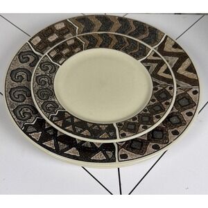 3 VTG MAJESTICWARE SAKURA CRETE 1996 Sue Zipkin 1-7" Salad Plate 2 10" Dinner